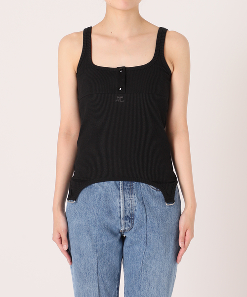 courreges(クレージュ)の「【COURREGES/クレージュ】main TANK SUSPENDERS 90S RIB(ニット/セーター・レディース・ブラック・SMALL)」の8枚目の写真