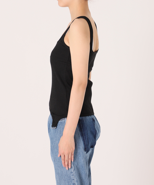 courreges(クレージュ)の「【COURREGES/クレージュ】main TANK SUSPENDERS 90S RIB(ニット/セーター・レディース・ブラック・SMALL)」の6枚目の写真