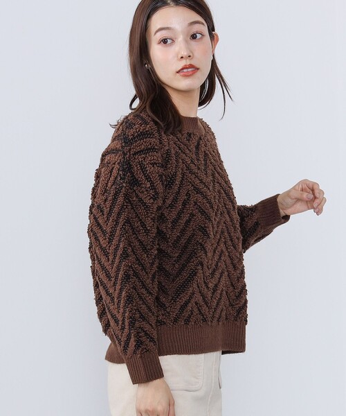 BEAMS HEART（ビームスハート）の「BEAMS HEART / ヘリンボーン ニット 