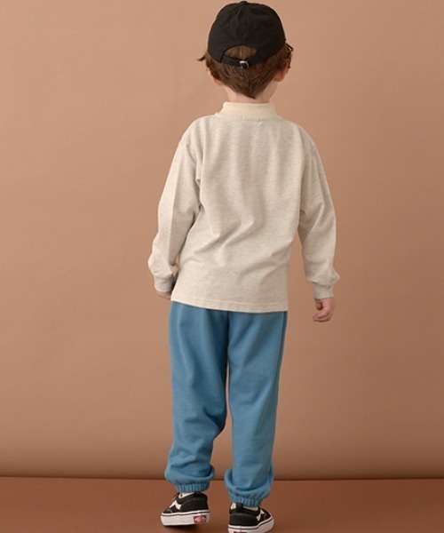b・ROOM(ビールーム)の「【表コットン毛玉バイバイ】裾ゴムスウェットパンツ(その他パンツ・キッズ・チャコール/エメラルド/グレイッシュブルー/オートミール/ネイビー・140cm/100cm/120cm/110cm/130cm)」の12枚目の写真