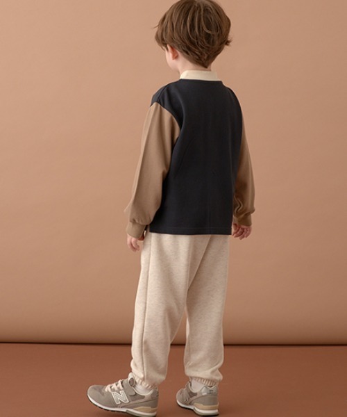 b・ROOM(ビールーム)の「【表コットン毛玉バイバイ】裾ゴムスウェットパンツ(その他パンツ・キッズ・チャコール/エメラルド/グレイッシュブルー/オートミール/ネイビー・140cm/100cm/120cm/110cm/130cm)」の16枚目の写真