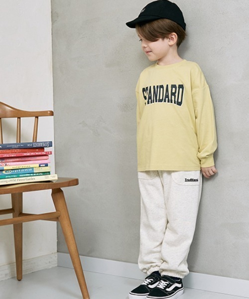 b・ROOM(ビールーム)の「【表コットン毛玉バイバイ】裾ゴムスウェットパンツ(その他パンツ・キッズ・チャコール/エメラルド/グレイッシュブルー/オートミール/ネイビー・140cm/100cm/120cm/110cm/130cm)」の8枚目の写真