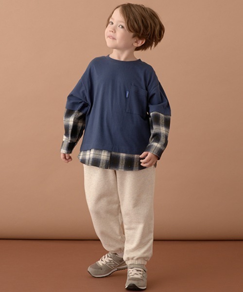 b・ROOM(ビールーム)の「【表コットン毛玉バイバイ】裾ゴムスウェットパンツ(その他パンツ・キッズ・チャコール/エメラルド/グレイッシュブルー/オートミール/ネイビー・140cm/100cm/120cm/110cm/130cm)」の9枚目の写真