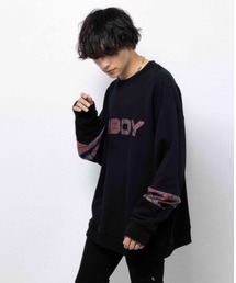 TEDDY CHECK ロゴ トップス