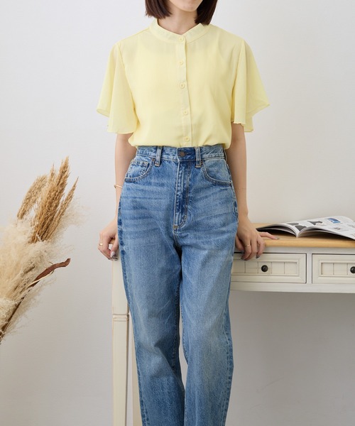 ｔｏｌｅｎｅ（トレネ）の「ノーカラーシフォンブラウス（シャツ/ブラウス・レディース・ライトブルー/ブラック/ホワイト/イエロー・FREE）」の17枚目の写真