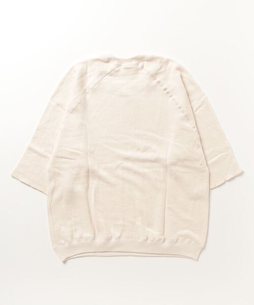 JEMORGAN(ジェーイーモーガン)の「JEMORGAN 柔編み裏毛 5分袖ラグランクルー(Tシャツ/カットソー・メンズ・サックスブルー/チャコール/グリーン/マスタード/オフホワイト/杢グレー・L/XL/M)」の14枚目の写真