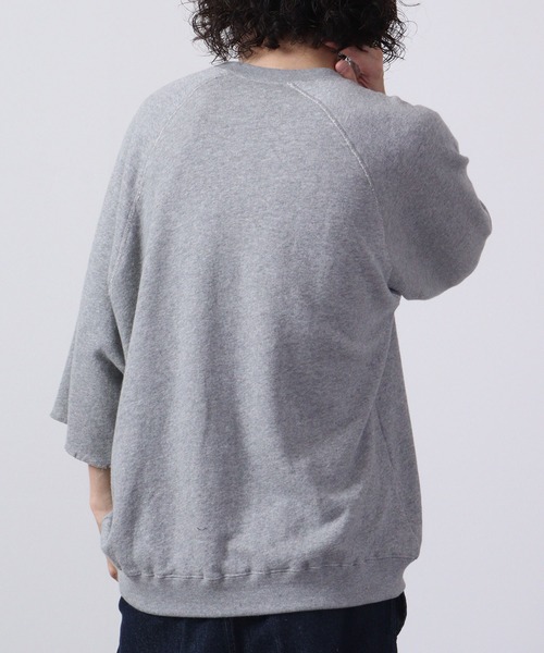 JEMORGAN(ジェーイーモーガン)の「JEMORGAN 柔編み裏毛 5分袖ラグランクルー(Tシャツ/カットソー・メンズ・サックスブルー/チャコール/グリーン/マスタード/オフホワイト/杢グレー・L/XL/M)」の22枚目の写真