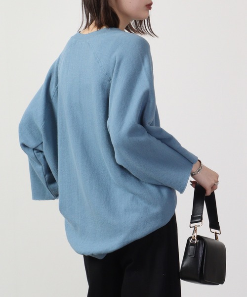 JEMORGAN(ジェーイーモーガン)の「JEMORGAN 柔編み裏毛 5分袖ラグランクルー(Tシャツ/カットソー・メンズ・サックスブルー/チャコール/グリーン/マスタード/オフホワイト/杢グレー・L/XL/M)」の17枚目の写真