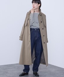 未使用！BEAMS HEART ビームス　トレンチコート　インナー付き　ブラック BEAMS HEART ノーカラーコート コート バックタック ノーカラー