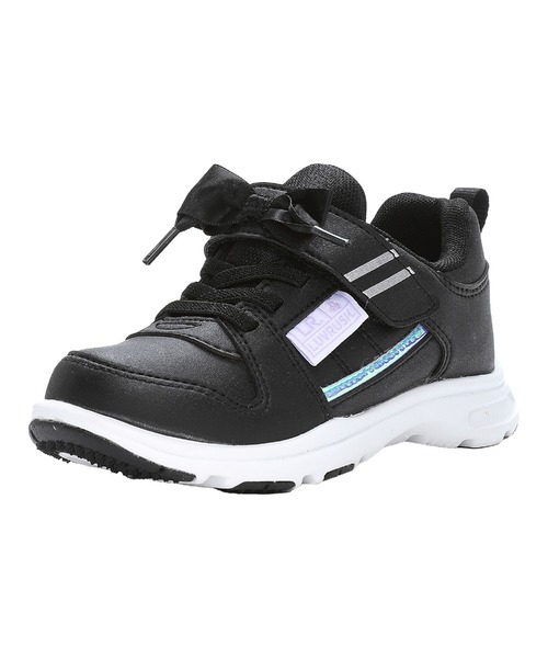 MoonStar（ムーンスター）の「【MoonStar／ムーンスター】 LV 1136 キッズ 女児スニーカー　2E　ラブラッシュ　通学　運動会（スニーカー・キッズ・パープル/ミント/ブラック・16.0cm/16.5cm/17.5cm/20.0cm/20.5cm/21.5cm/15.0cm/18.5cm/19.0cm/22.5cm/23.0cm/15.5cm/17.0cm/19.5cm/21.0cm/18.0cm/22.0cm）」の2枚目の写真