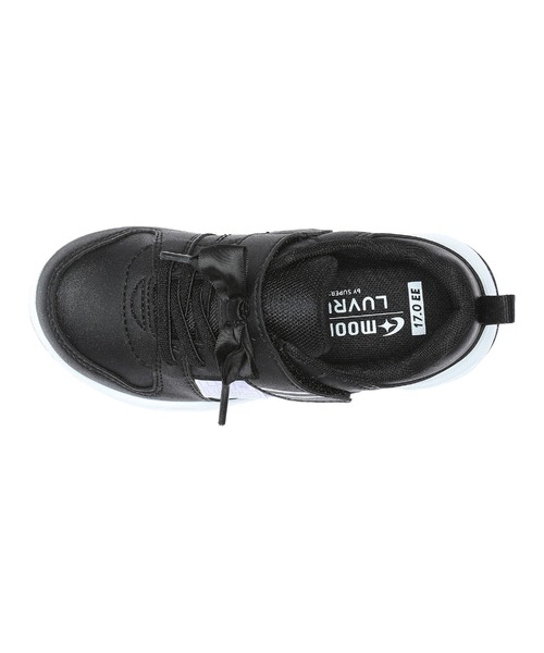 MoonStar（ムーンスター）の「【MoonStar／ムーンスター】 LV 1136 キッズ 女児スニーカー　2E　ラブラッシュ　通学　運動会（スニーカー・キッズ・パープル/ミント/ブラック・16.0cm/16.5cm/17.5cm/20.0cm/20.5cm/21.5cm/15.0cm/18.5cm/19.0cm/22.5cm/23.0cm/15.5cm/17.0cm/19.5cm/21.0cm/18.0cm/22.0cm）」の9枚目の写真