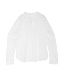 タックスリーブシフォンブラウス