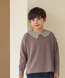 pairmanon（ペアマノン）の「ワッフル 衿付き 長袖 Tシャツ カットソー（Tシャツ/カットソー・キッズ）」