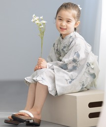 SOUBIEN(ソウビエン)のセパレート浴衣セット 子ども キッズ 上下セット(上着+ワンピース+帯)3点セット(浴衣)