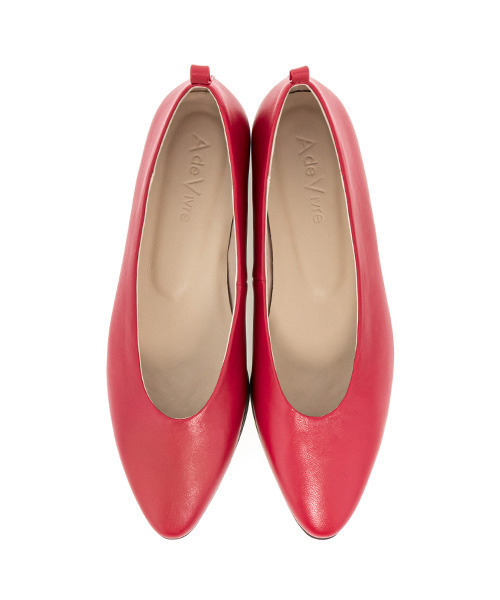 A de Vivre（アドゥヴィーヴル）の「3E ソフトレザーフラットパンプス（パンプス・レディース・レッド/ブラック/ブルーグレー・L/M/S/LL）」の10枚目の写真