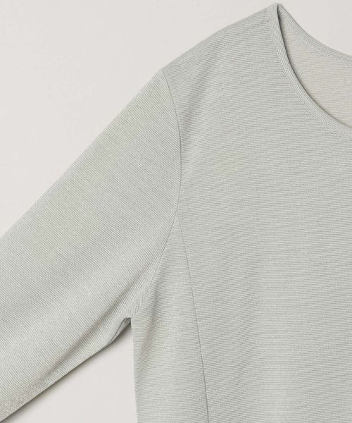 JEANASIS(ジーナシス)の「ラメカットレイヤード2ピース/978347(Tシャツ/カットソー・レディース・ブラック/チャコールグレー/ライトグレー・FREE)」の6枚目の写真