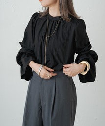 Omekashi | 2WAYシャーリングスリーブブラウス(シャツ/ブラウス)