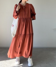 un dix cors | 前後2WAYティアードワンピース(ワンピース)