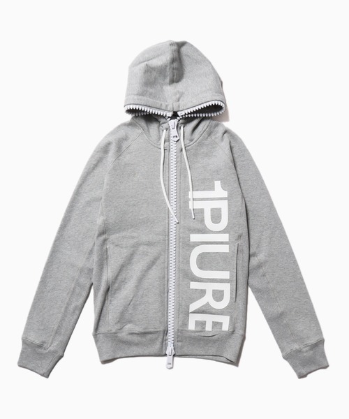 1piu1uguale3 RELAX（ウノピュウノウグァーレトレリラックス）の「1PIU1UGUALE3 RELAX/ウノピゥウノウグァーレトレ リラックス 1piu vertical logo heavy hoodie フーディ―（パーカー・メンズ・ブラック/グレー・L/XL/M）」の7枚目の写真