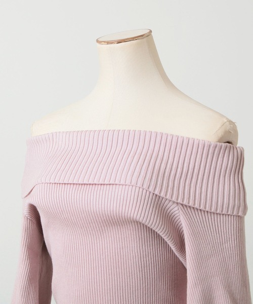 Julia Boutique（ジュリアブティック）の「オフショルダーマーメイドニットワンピース/23521（ワンピース・レディース・アイボリー/ブラック/ピンク・ONE）」の16枚目の写真