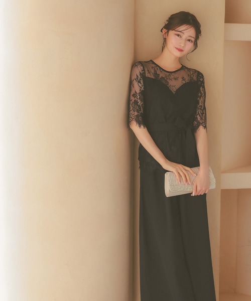 パーティー ドレス 二次会 パンツスタイル セットアップ レース