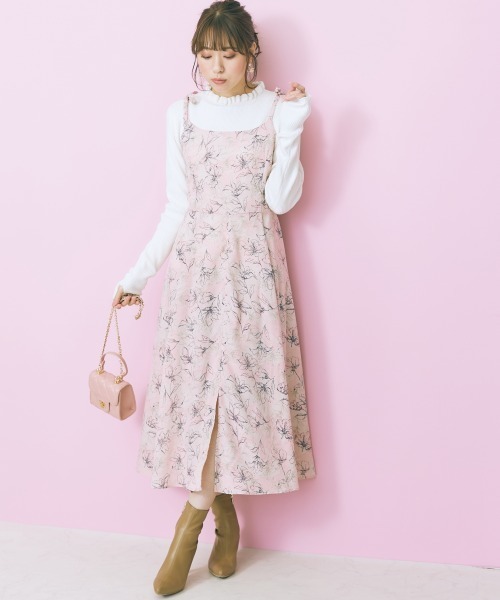 marun（マルン）の「＜大きいサイズ＞ フリルハイネックニットトップス marun（ニット/セーター・レディース・アイボリー/ブラック・4L/L/LL/3L/5L）」の3枚目の写真