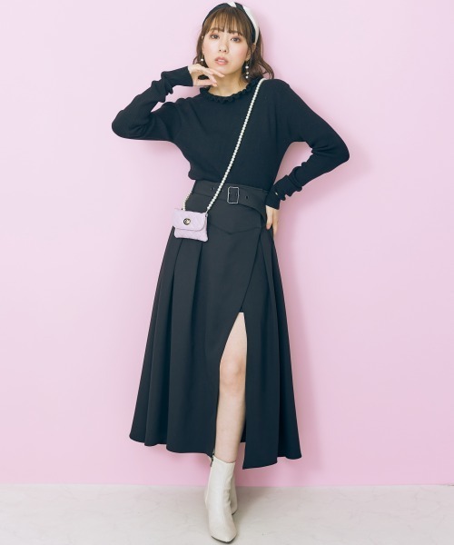 marun（マルン）の「＜大きいサイズ＞ フリルハイネックニットトップス marun（ニット/セーター・レディース・アイボリー/ブラック・4L/L/LL/3L/5L）」の20枚目の写真