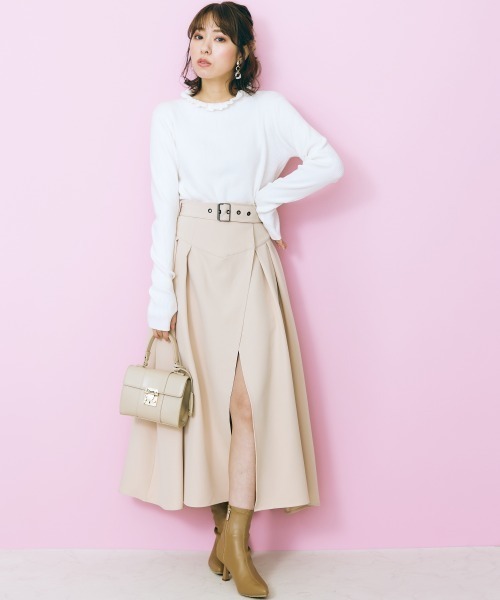 marun（マルン）の「＜大きいサイズ＞ フリルハイネックニットトップス marun（ニット/セーター・レディース・アイボリー/ブラック・4L/L/LL/3L/5L）」の21枚目の写真