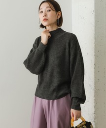 F by ROSSO ウォッシャブル抗ピル両畦ハイネックニット