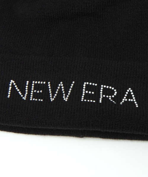 Heather（ヘザー）の「【NEW ERA】ラインストーンKnit Cap　906155（ニットキャップ/ビーニー・レディース・ホワイト/ブラック・ONE SIZE）」の5枚目の写真