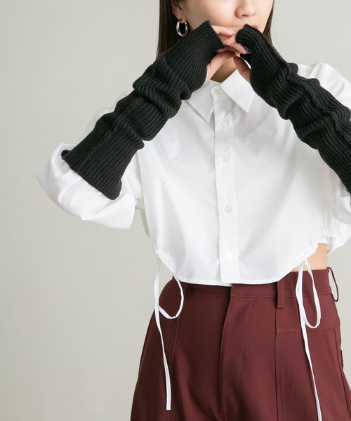 KBF（ケイビーエフ）の「スリットリブアームウォーマー（手袋・レディース・ベージュ/キャメル/チャコールグレー・ONE）」の17枚目の写真