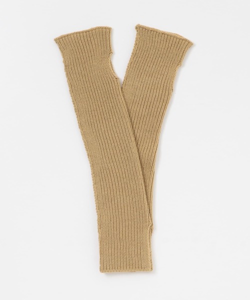 KBF（ケイビーエフ）の「スリットリブアームウォーマー（手袋・レディース・ベージュ/キャメル/チャコールグレー・ONE）」の4枚目の写真