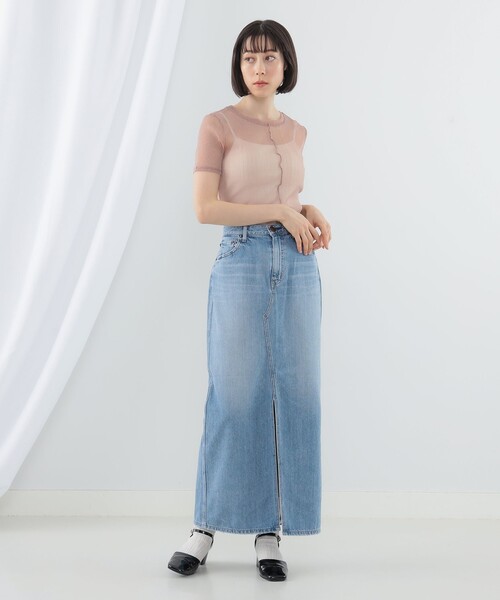 Ray BEAMS（レイビームス）の「RED CARD TOKYO / Cameron デニム スカート（スカート・レディース・ライトブルー・2/1）」の8枚目の写真