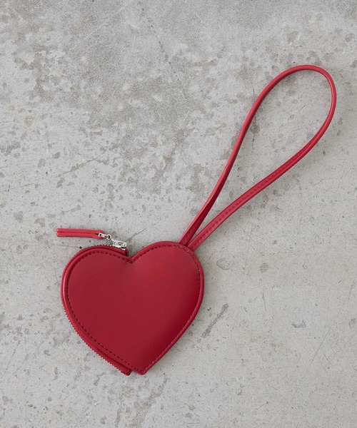 EFOLE（エフォル）の「Heart keyring charm pouch / ハート キーリング チャーム ポーチ（エコバッグ/サブバッグ・レディース・レッド/ブラック/ゴールド・FREE）」の3枚目の写真