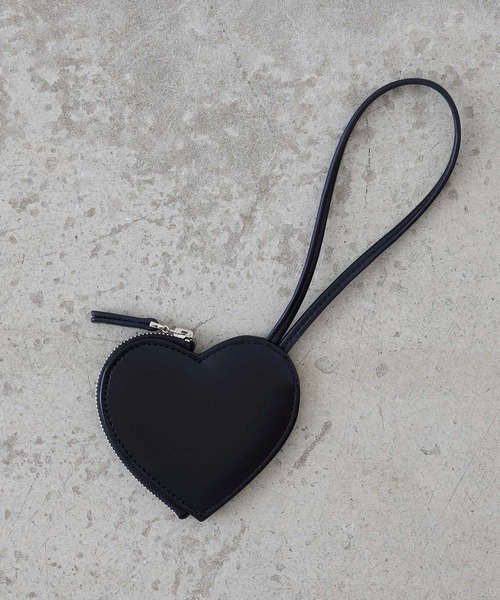 セール】Heart keyring charm pouch / ハート キーリング