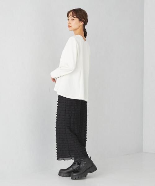EMMEL REFINES ステッチケープブラウス　【ブラック】 UNITED ARROWS green label relaxing｜<EMMEL REFINES>EM