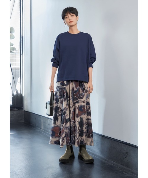 STYLE DELI（スタイルデリ）の「ブラックアクセント柄スカートB 