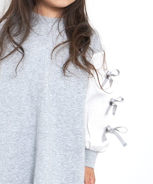 MAKE YOUR DAY（メイクユアデイ）の「リボンいっぱいワンピース■80～140cm（ワンピース・キッズ・グレー/ブラック・130/90/80/120/140/100/110）」の8枚目の写真
