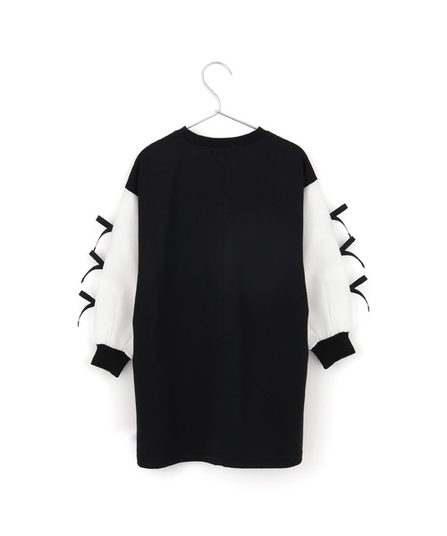 MAKE YOUR DAY（メイクユアデイ）の「リボンいっぱいワンピース■80～140cm（ワンピース・キッズ・グレー/ブラック・130/90/80/120/140/100/110）」の9枚目の写真