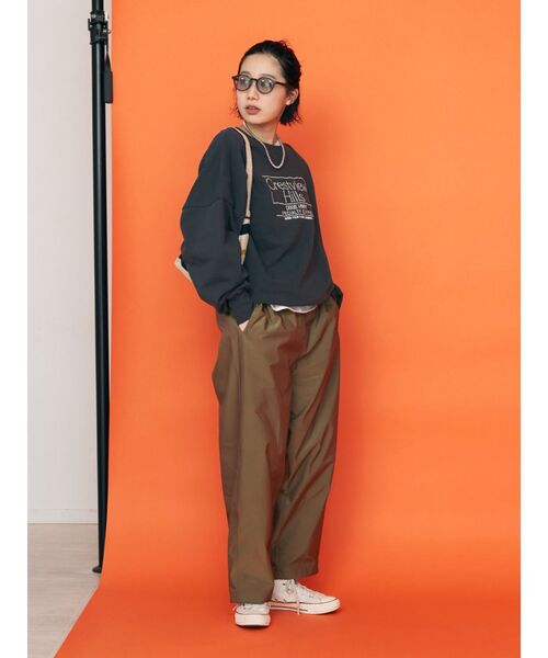 Ungrid（アングリッド）の「【WEB限定】刺繍ロゴルーズスウェット（スウェット・レディース・チャコールグレー/ライトグレー/ピンク/ベージュ・FREE）」の10枚目の写真