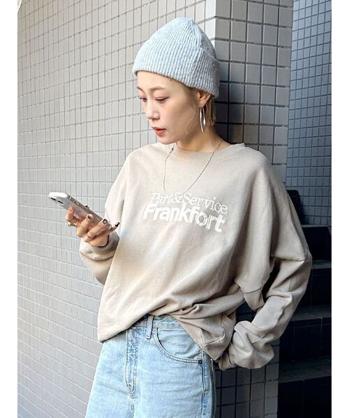 Ungrid（アングリッド）の「【WEB限定】刺繍ロゴルーズスウェット（スウェット・レディース・チャコールグレー/ライトグレー/ピンク/ベージュ・FREE）」の22枚目の写真