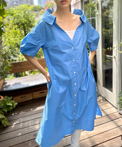 セール】V-オープンシャツワンピース（シャツワンピース）｜AVIE  