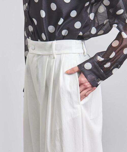 UNITED ARROWS(ユナイテッドアローズ)の「ダブルタック イージー パンツ(その他パンツ・レディース・ライトピンク/ホワイト/ネイビー・38/36/34)」の4枚目の写真