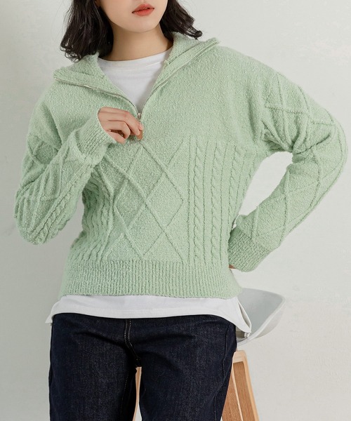 boohoo 新作 TEDDY テディ グラフィック ニット トップス STONE IEDIT[イディット]×TeddyBear コットン混素材の大人が楽しむ