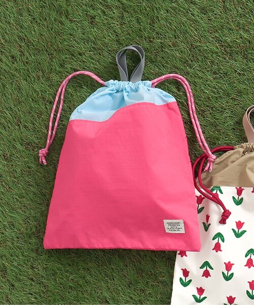 BREEZE（ブリーズ）の「巾着(L)（その他雑貨・キッズ・グリーン/ブルー/アイボリー/ピンク・LARGE）」の4枚目の写真