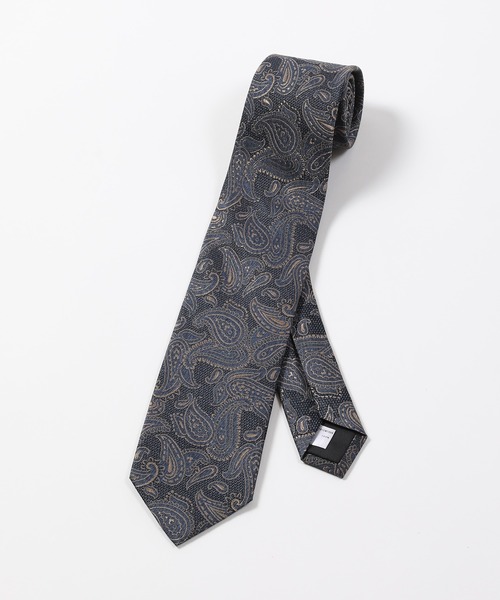 MEN'S BIGI（メンズビギ）の「【TIE YOUR TIE(タイユアタイ)】ペイズリー柄シルクネクタイ（ネクタイ・メンズ・ボルドー/グレー/ネイビー・FREE）」の3枚目の写真