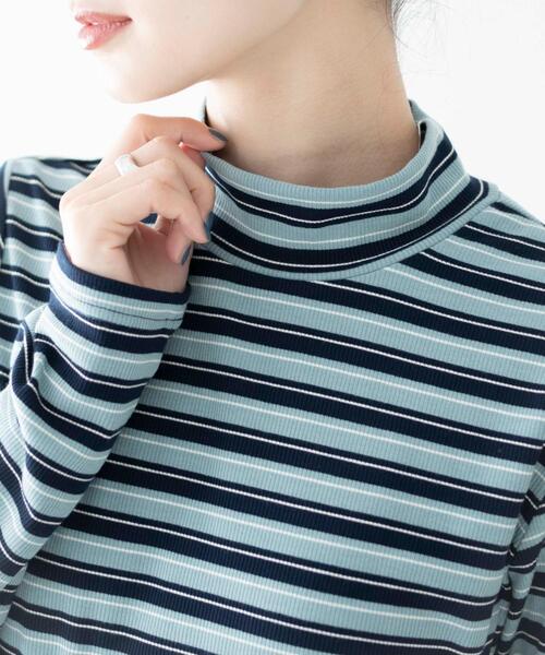 WEGO（ウィゴー）の「WEGO/マルチボーダーロンT（Tシャツ/カットソー・レディース・ブラック/ネイビー・FREE）」の5枚目の写真