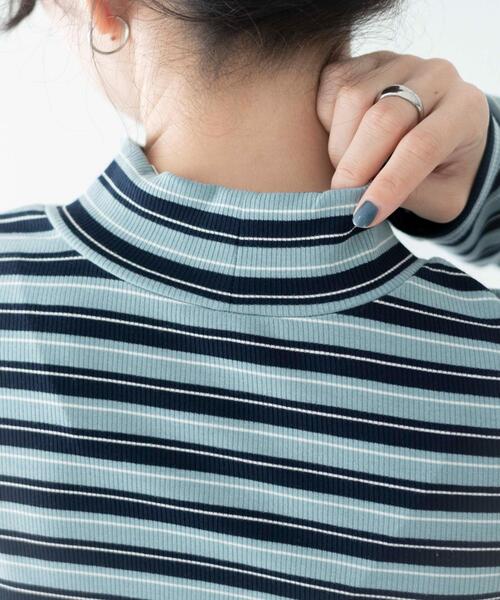 WEGO（ウィゴー）の「WEGO/マルチボーダーロンT（Tシャツ/カットソー・レディース・ブラック/ネイビー・FREE）」の6枚目の写真