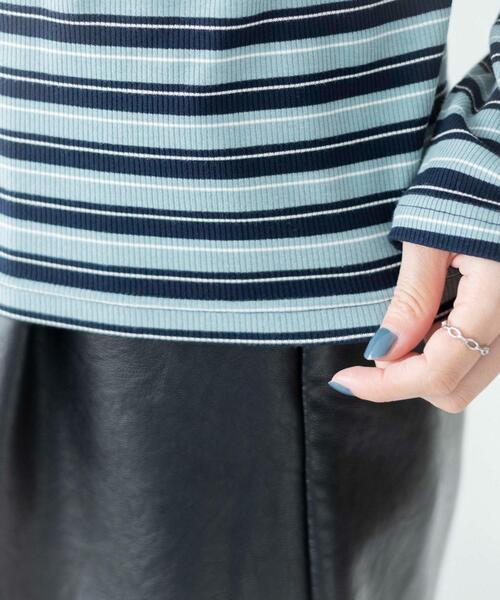 WEGO（ウィゴー）の「WEGO/マルチボーダーロンT（Tシャツ/カットソー・レディース・ブラック/ネイビー・FREE）」の8枚目の写真