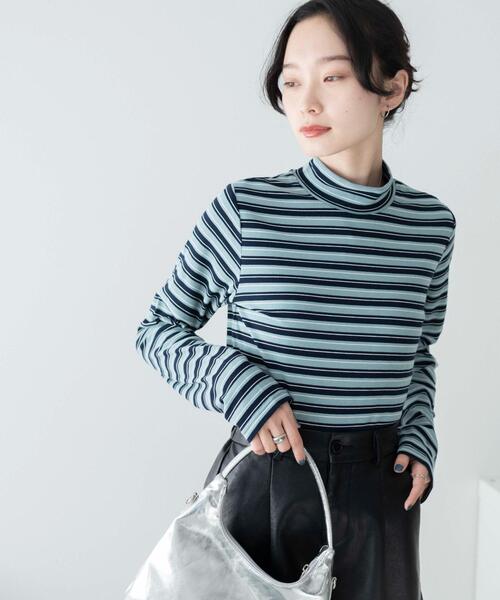 WEGO（ウィゴー）の「WEGO/マルチボーダーロンT（Tシャツ/カットソー・レディース・ブラック/ネイビー・FREE）」の14枚目の写真